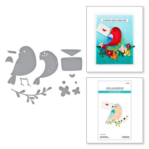 Spellbinders stanssi – LOVE NOTE BIRD 3