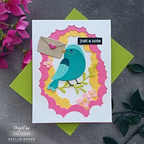 Spellbinders stanssi – LOVE NOTE BIRD 4