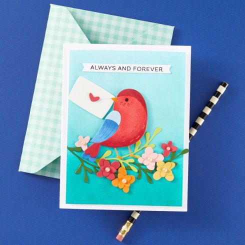 Spellbinders stanssi – LOVE NOTE BIRD 5