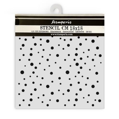 Stamperia sapluuna – Dots Pattern 18 x 18 cm 1