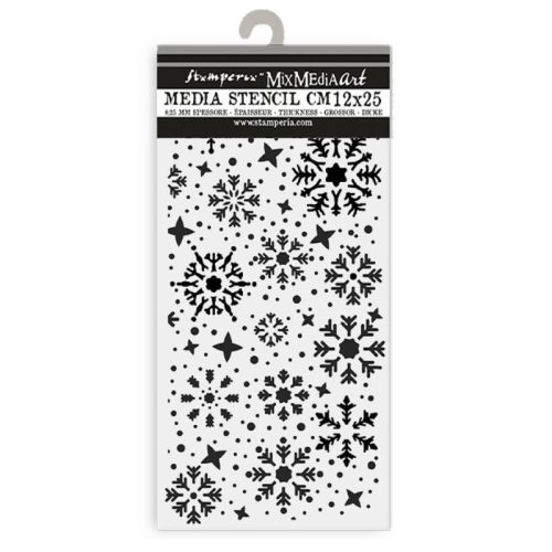 Stamperia sapluuna – Snowflakes 12 x 25 cm 2