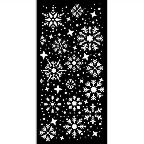 Stamperia sapluuna – Snowflakes 12 x 25 cm