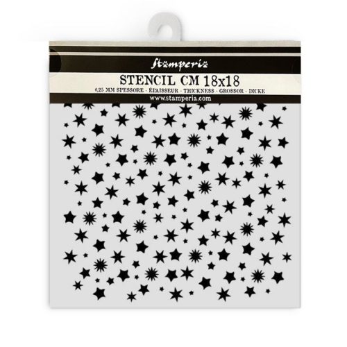 Stamperia sapluuna – Stars Pattern 18 x 18 cm 1