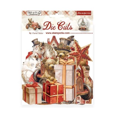 Stamperia – Die Cuts Gear up for Christmas isot kartonkikuvat (39 kpl)