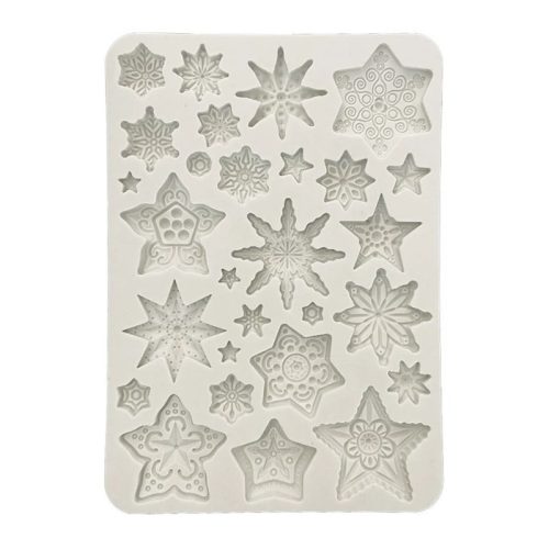 Stamperia – Gear up for Christmas Stars Silicon Mould muotti A5