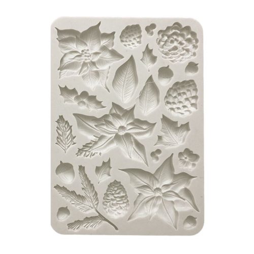 Stamperia – The Nutcracker Poinsettia and Pinecones Silicon Mould muotti A5