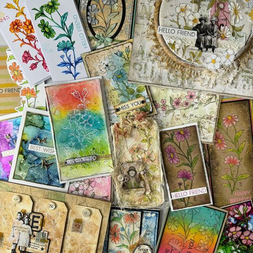 Tim Holtz Stampers Anonymous – Embroidery leimasinsetti