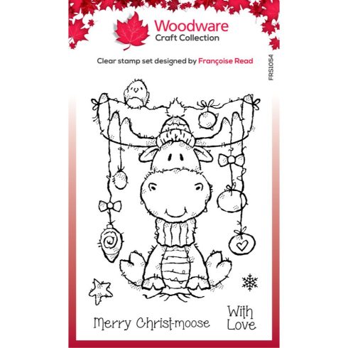 Woodware Clear Stamps – Moose Christmas leimasinsetti