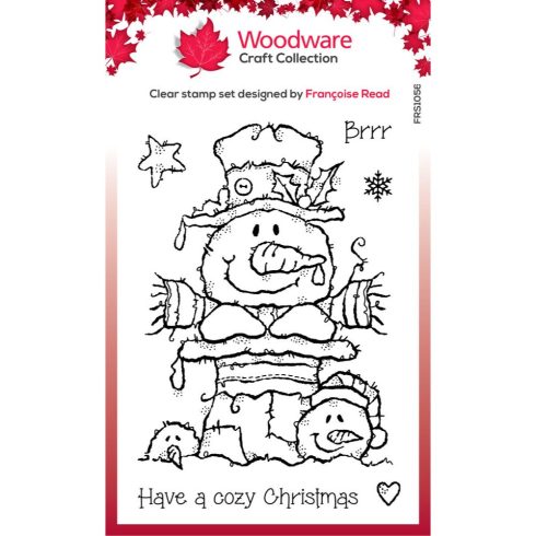 Woodware Clear Stamps – Top Hat Snowman leimasinsetti