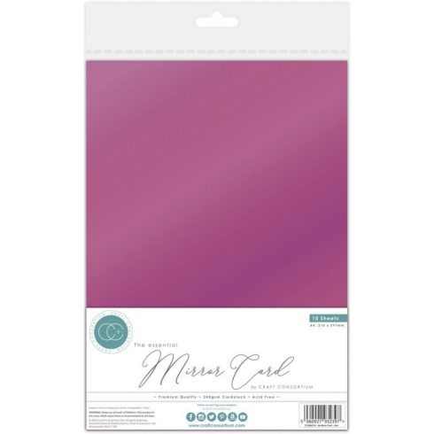 Craft Consortium Mirror Card Lilac Rose – Peilikartonki A4 240g (10 kpl) (1)