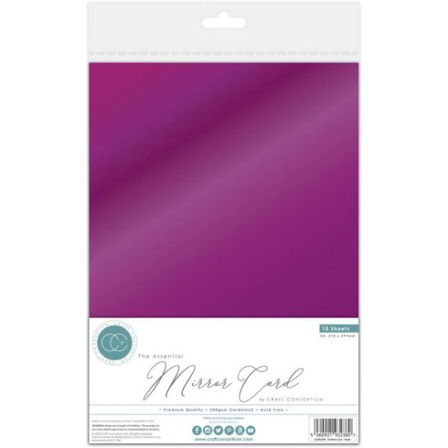 Craft Consortium Mirror Card Purple – Peilikartonki A4 240g (10 kpl) (1)