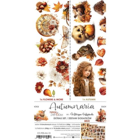 Craft O`Clock – Autumnaria Extras Set Mix paperilajitelma 15x30 cm