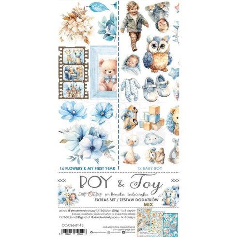 Craft O’Clock – Boy & Toy Extras MIX paperilajitelma 15x30 cm