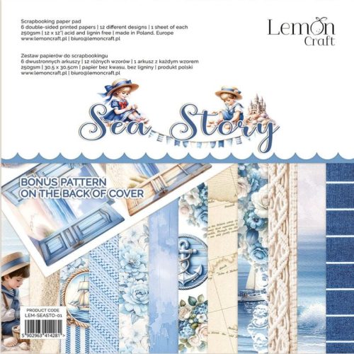 Lemon Craft – Sea Story paperilehtiö 30 x 30 cm