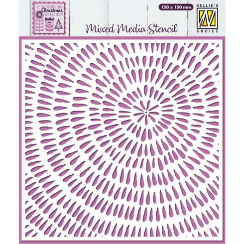 Nellie’s Choice Mixed Media Stencil sapluuna – Sliced Wood