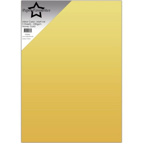 Paper Favourites Mirror Card Matt Honey Gold – Peilikartonki A4 250g (5 kpl)