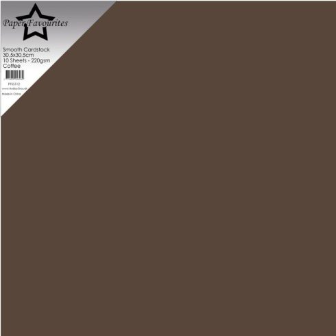 Paper Favourites Smooth Cardstock Coffee – Kartonki 30x30cm 220g (10 kpl)