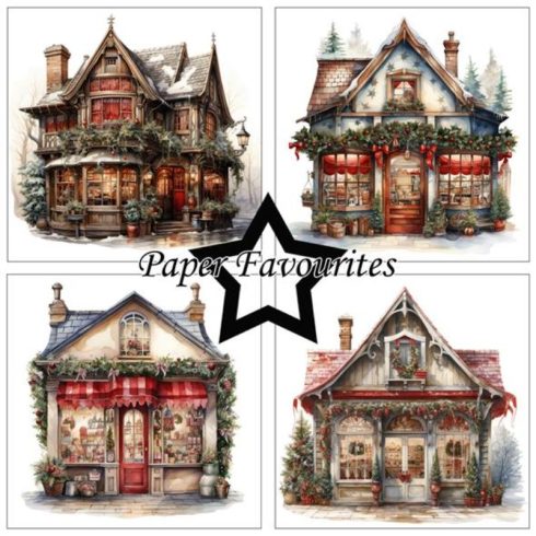 Paper Favourites – Christmas House paperilajitelma 15 x 15 cm