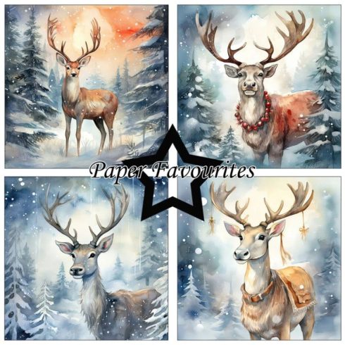 Paper Favourites – Christmas Stag paperilajitelma 15 x 15 cm