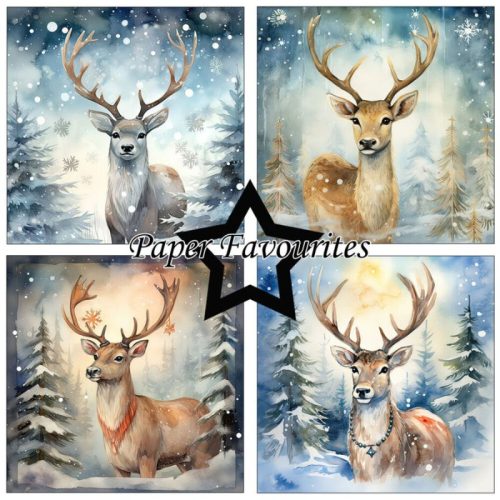 Paper Favourites – Christmas Stag paperilajitelma 15 x 15 cm