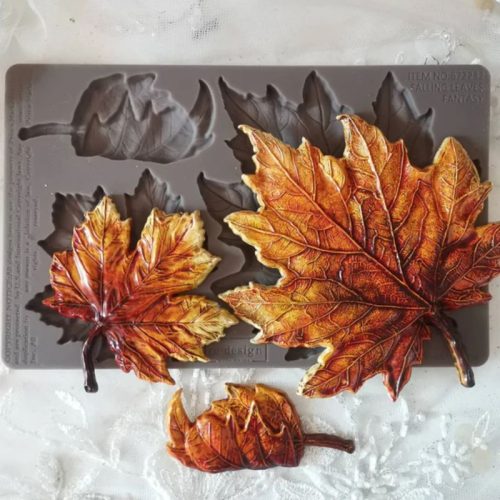 Re·Design with Prima – Falling Leaves Fantasy Decor Mould muotti 13x20cm 3