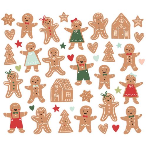 Simple Stories – Gingerbread Bits & Pieces Baking Spirits Bright leikekuvat (42 kpl)