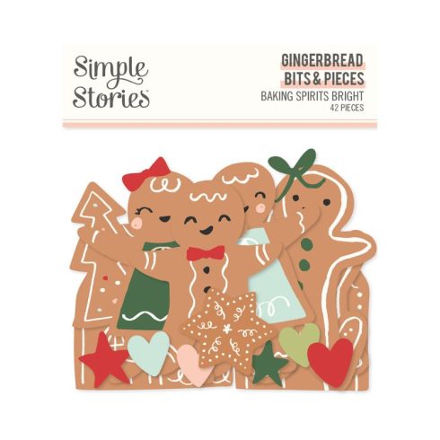 Simple Stories – Gingerbread Bits & Pieces Baking Spirits Bright leikekuvat (42 kpl)