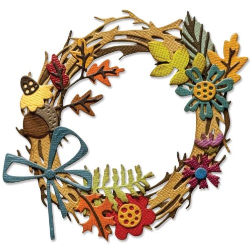 Sizzix Tim Holtz Thinlits stanssi – VAULT FOLIAGE WREATH 1