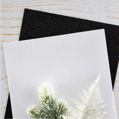 Spellbinders Glitter Foam Sheets – Black & White hilesoftis (10 kpl)