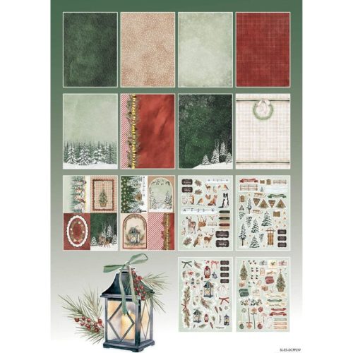 Studio Light Die Cut Designer Paper Pad – Festive Forest paperilehtio A4 1