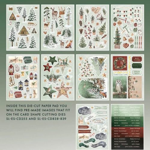 Studio Light Die Cut Paper Pad – Festive Forest paperilehtio 200kpl A5 1