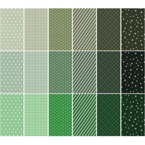 Studio Light Paper Pad – Christmas Greens Pattern paperilehtio A5 1