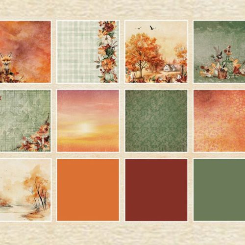 Studio Light Paper Pad – Everlasting Autumn Background paperilehtio 20x20cm 1