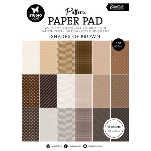 Studio Light Paper Pad – Shades of Brown paperilehtiö (A5)