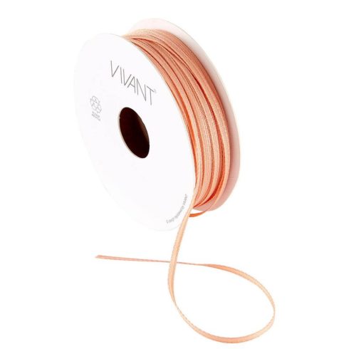 Vivant Texture Ribbon Peach – tekstiilinauha 20m (3mm)