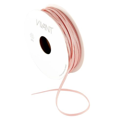 Vivant Texture Ribbon Rosa – tekstiilinauha 20m (3mm)