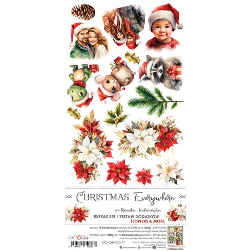 Craft O’Clock – Christmas Everywhere Extras Set Flowers & More leikekuvat 15 x 30 cm