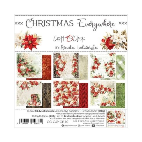 Craft O’Clock – Christmas Everywhere paperilajitelma 15 x 15 cm