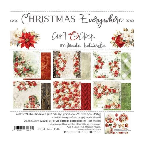 Craft O’Clock – Christmas Everywhere paperilajitelma 20 x 20 cm