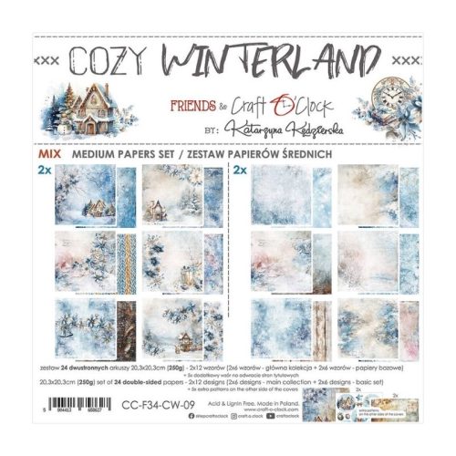 Craft O’Clock – Cozy Winterland MIX paperilajitelma 20 x 20 cm