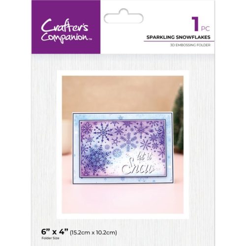 Crafter’s Companion 3D kohokuviointikansio – SPARKLING SNOWFLAKES