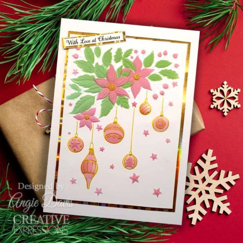 Creative Expressions 3D kohokuviointikansio – POINSETTIAS & BAUBLES