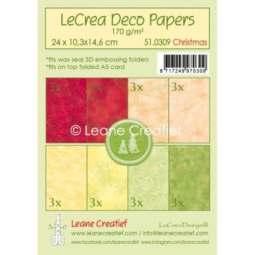 LeCrea Deco Paper – Christmas paperilajitelma 10 x 15 cm