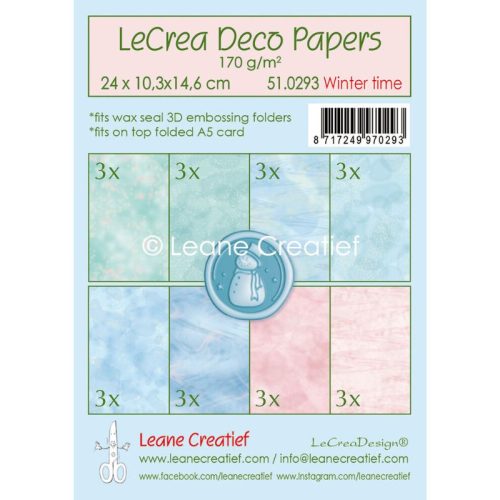 LeCrea Deco Paper – Winter Time paperilajitelma 10 x 15 cm