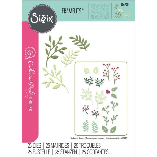 Sizzix Framelits stanssi – HAPPY HOLLY DAYS #2