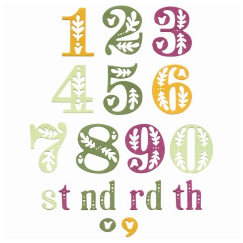 Sizzix Thinlits stanssi – FOLK NUMBERS