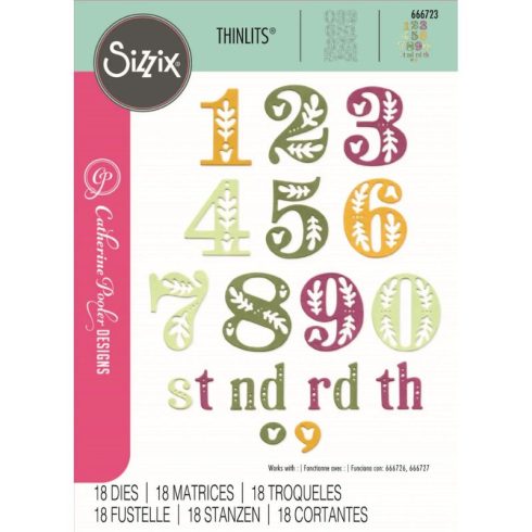 Sizzix Thinlits stanssi – FOLK NUMBERS