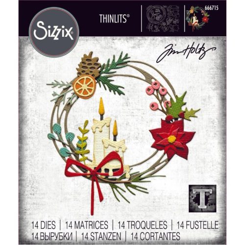 Sizzix Tim Holtz Thinlits stanssi – VAULT FESTIVE WREATH