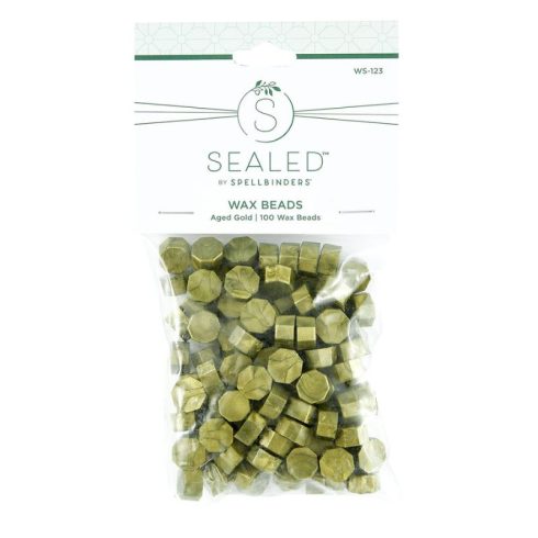 Spellbinders Wax Bead Mix sinetti vahanapit – Aged Gold (1)