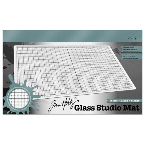 Tim Holtz Glass Studio Mat White – Työskentelyalusta lasinen 13″ x 22″